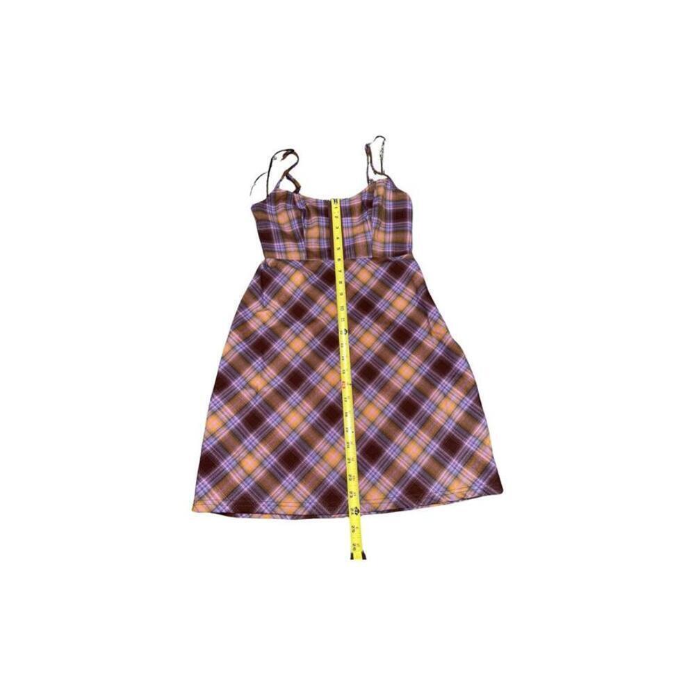 UO Keya Plaid Hook & Eye Mini Dress Size XS. New Without Tag - Picture 6 of 7
